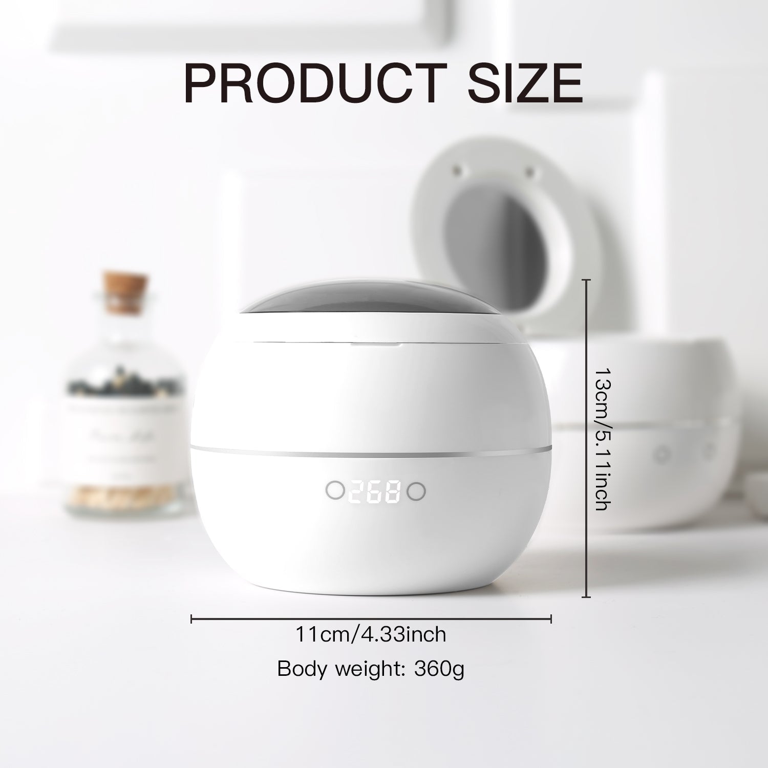 Portable Ultrasonic Cleaner product size