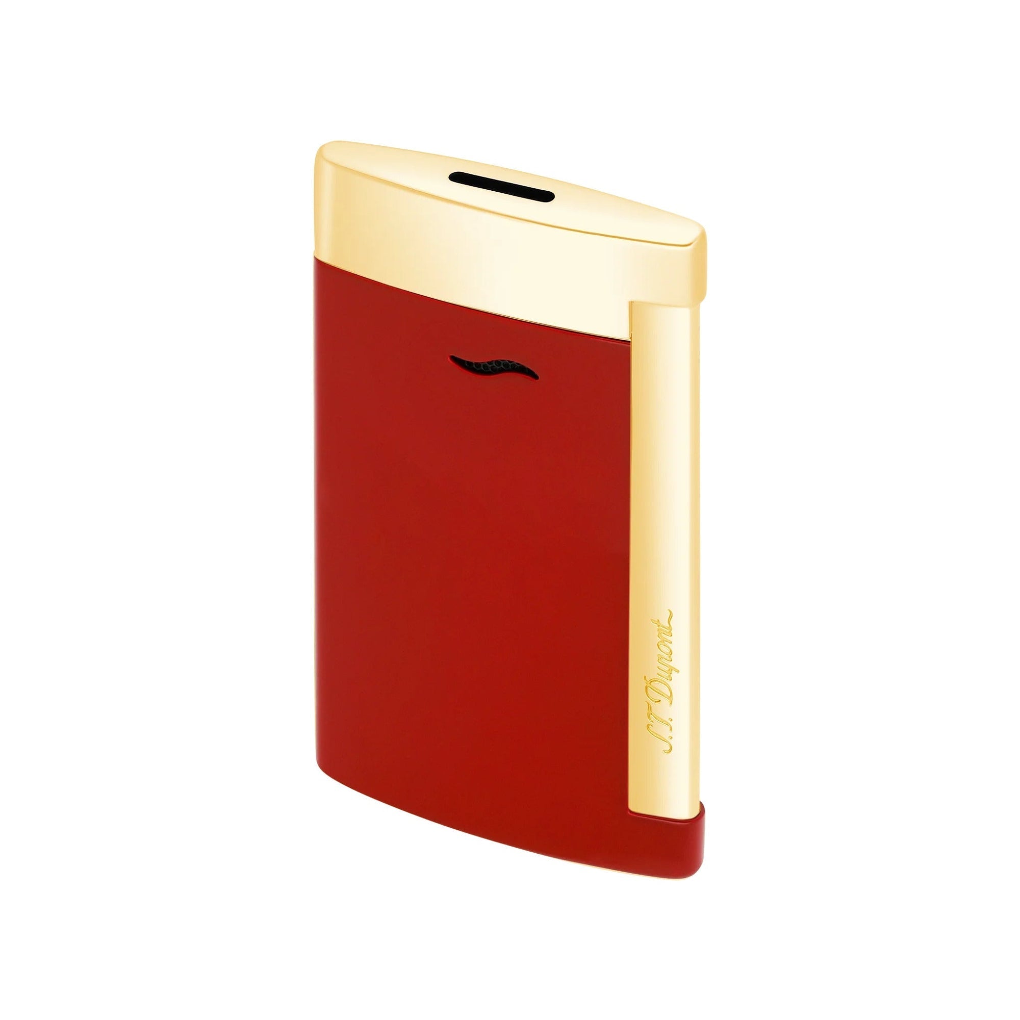 S.T. Dupont Slim 7 Red & Golden Luxury Lighter display view