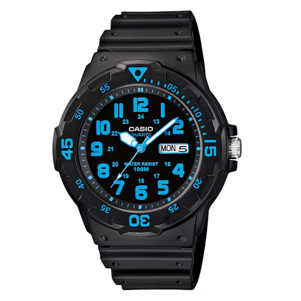 Dialling Code Map Casio MRW-200H-2BVDF Men's Analog Watch, Blue Dial, Resin Band ...