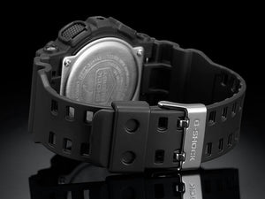 Casio G-Shock GA-140-1A4ER case back detail showing stainless steel back and buckle