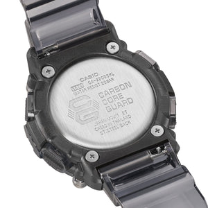 Casio G-Shock GA-2200SKL-8AER case back detail showing Carbon Core Guard engraving