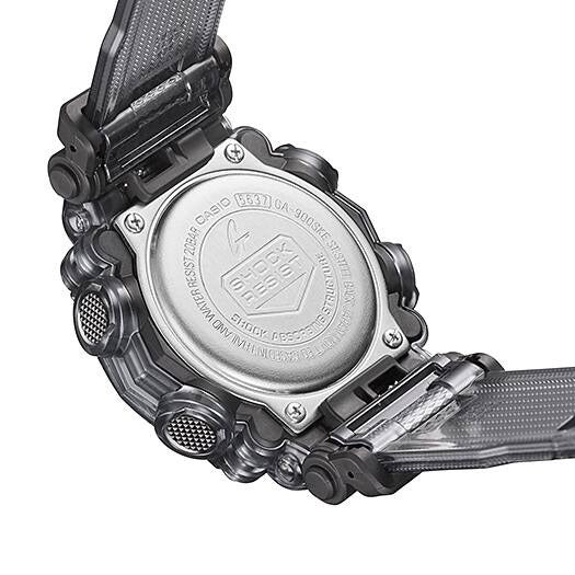 Casio G-Shock GA-900SKE-8AJR stainless steel case-back detail