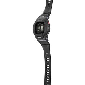 Casio G-Shock GBD-200-1DR watch, side profile view on white background