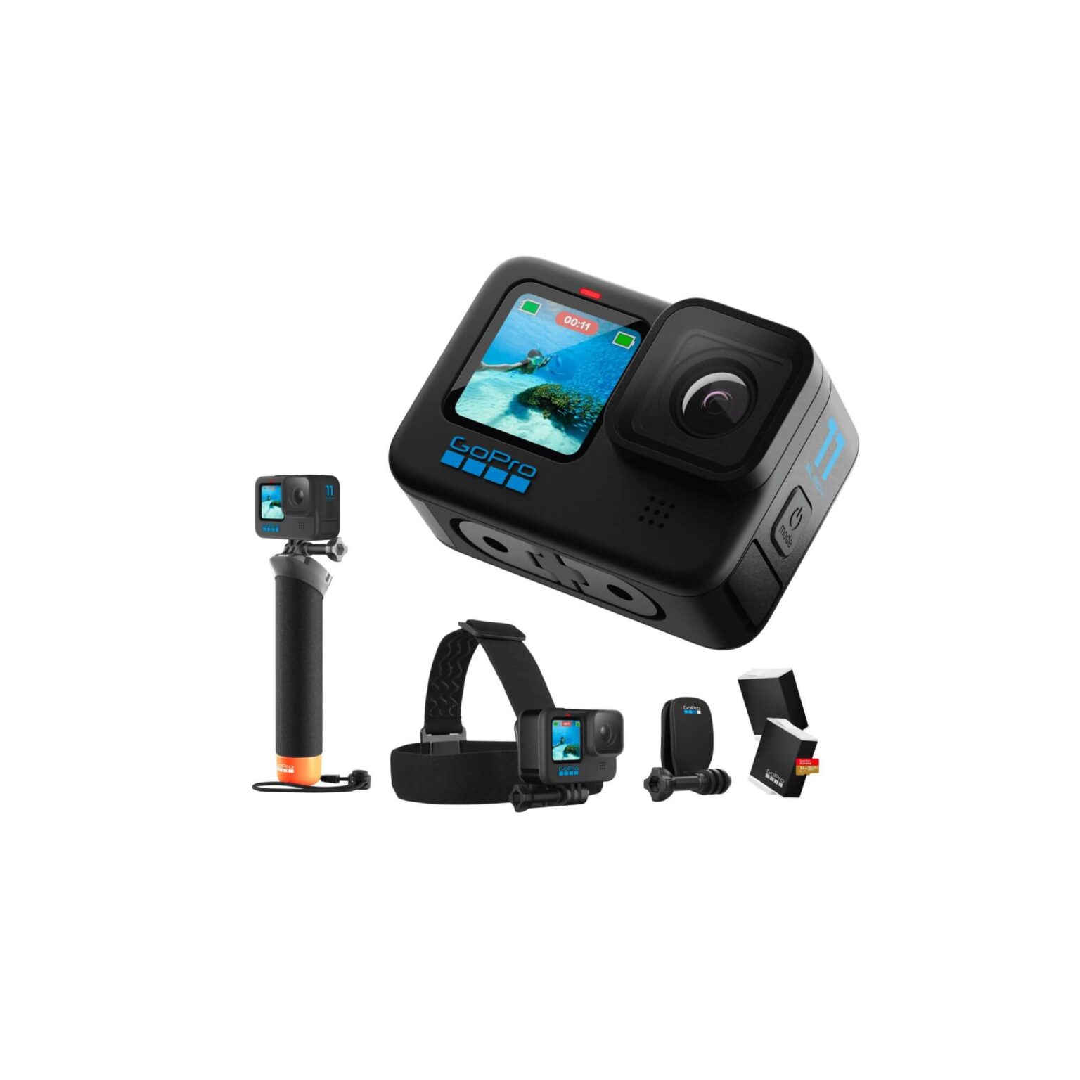 GoPro Hero11 Black Action Camera - Used With Extras, Waterproof & Ultra HD