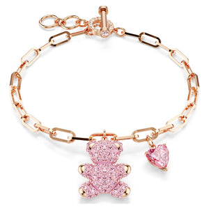 swarovski-5642978-pink-rose-gold-tone-plated-teddy-bracelet-bear