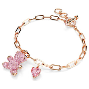 swarovski-5642978-pink-rose-gold-tone-plated-teddy-bracelet-bear