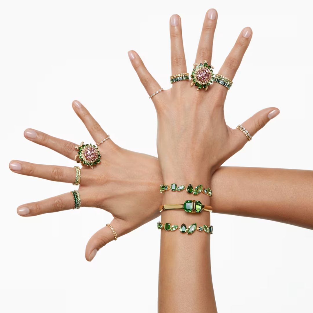 swarovski-5652822-mixed-cuts-green-gold-tone-plated-gema-bracelet