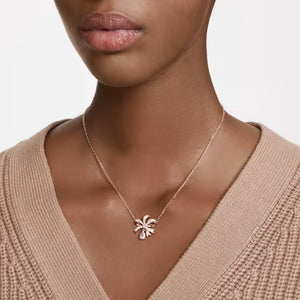 swarovski-5656741-small-white-rose-gold-tone-plated-volta-necklace-bow
