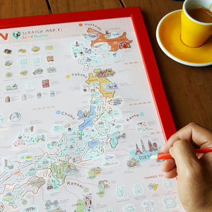 Japan Scratch Travel Map - Travel to Japan - GadgetiCloud