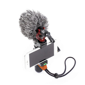 GadgetiCloud BOYA BY-MM1 Cardioid Microphone on-camera microphone compact application mobile phone smartphones with stand filming vlog
