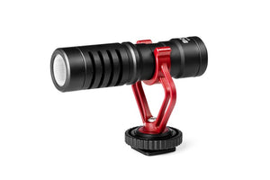 GadgetiCloud BOYA BY-MM1 Cardioid Microphone on-camera microphone compact application mobile phone smartphones with stand side view