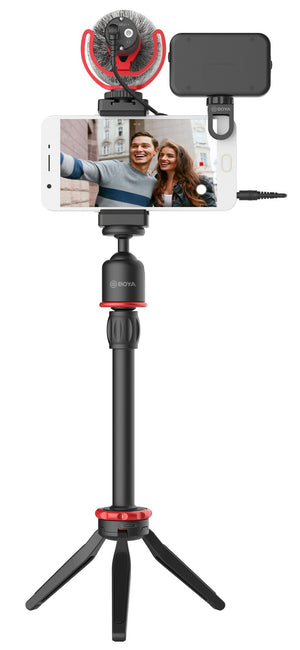 GadgetiCloud BOYA BY-MM1+ Super-cardioid Condenser Shotgun Microphone compatible for smartphones, tablets, DSLRs, consumer camcorder PCs with furry windshield foam windshield durable mental construction with anti-shock mount application