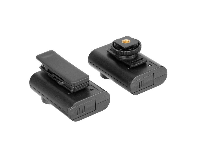 GadgetiCloud BOYA BY-WM4 Pro Dual-Channel Digital Wireless Microphone for camera smartphone filming hands free mic back side shoe mount 