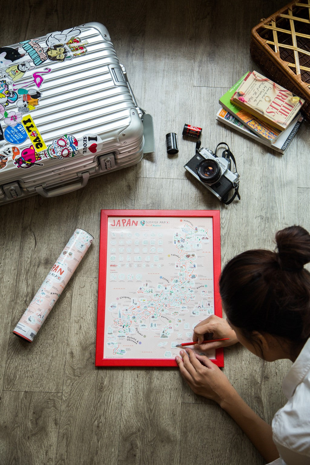 Japan Scratch Travel Map - Travel to Japan - GadgetiCloud