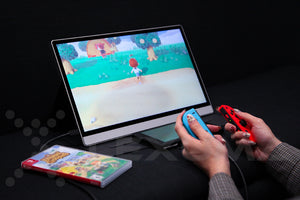 Lexuma XScreen Plus 1080P Portable Monitor with touch screen perfect for dual monitor setting best portable monitor for watching video Netflix overall design airplay smartview tv monitor youtube smartview netflix money heist portable monitor elearning tools online teaching gadgets online conference baby games