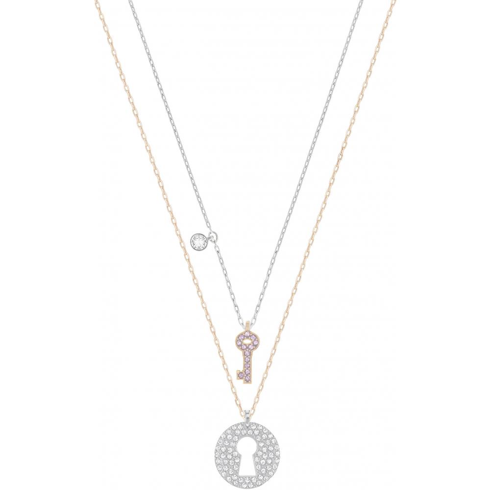 SWAROVSKI Crystal Wishes Key Pendant Set - Pink #5272240