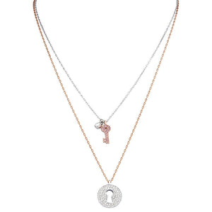 SWAROVSKI Crystal Wishes Key Pendant Set - Pink #5272240