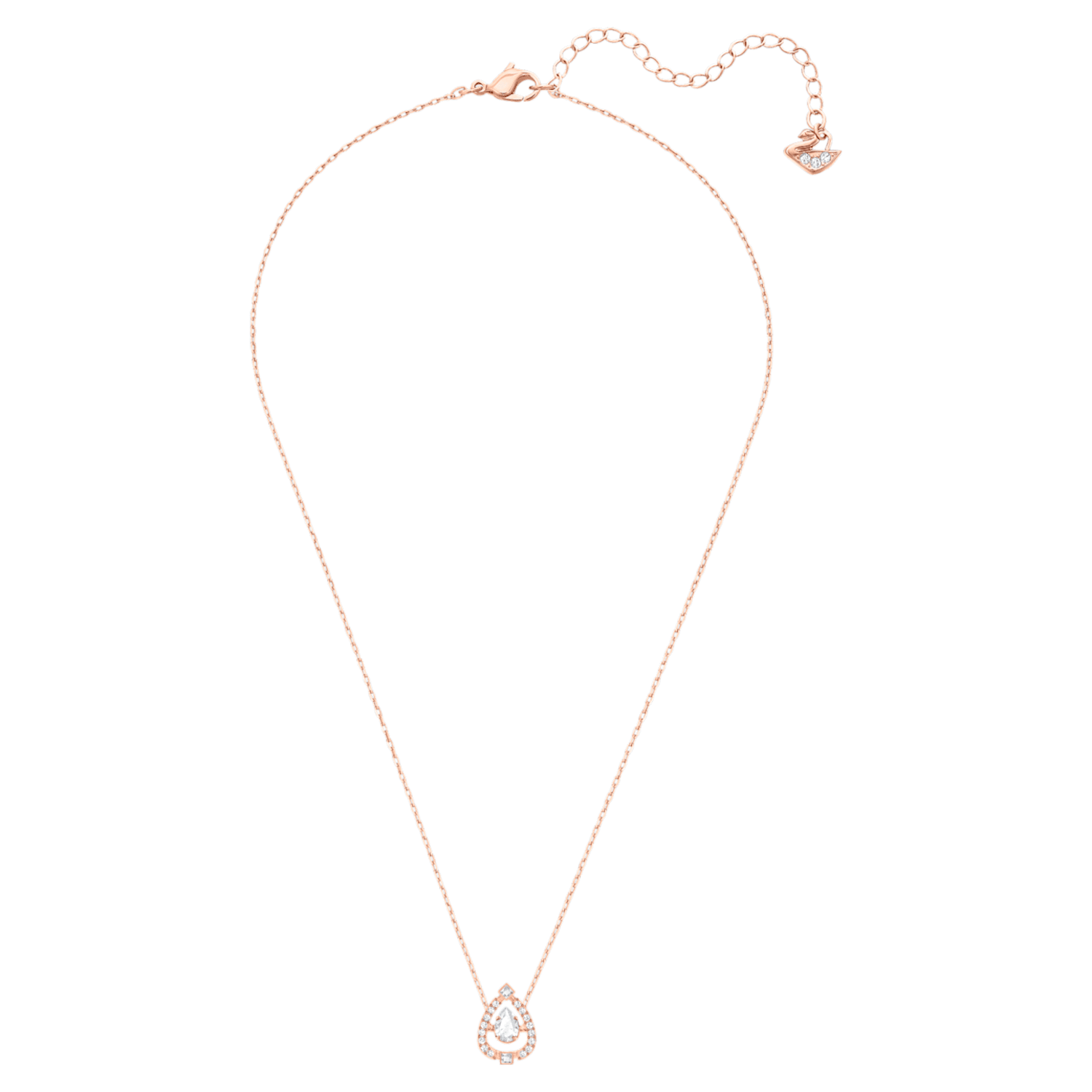 SWAROVSKI Sparkling Dance Pear Necklace - Rose Gold #5451993