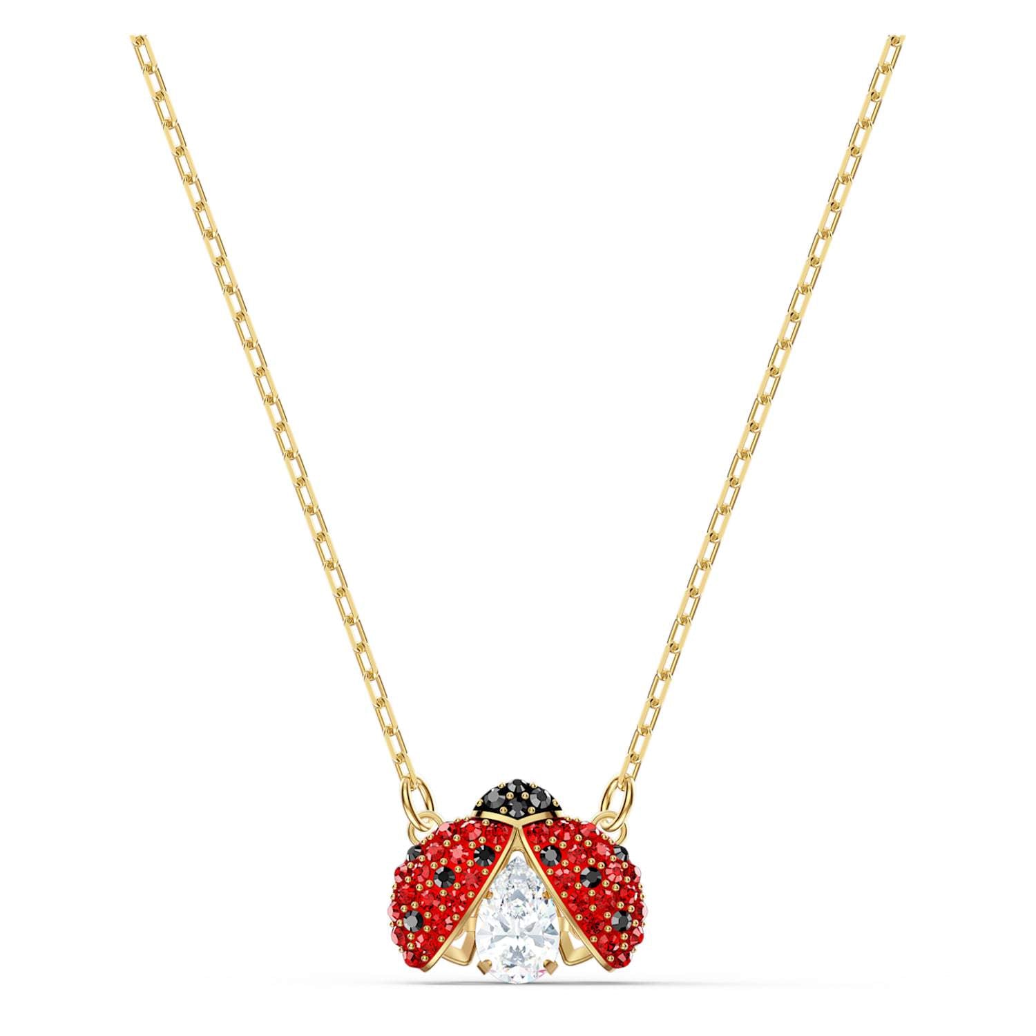 SWAROVSKI Swarovski Sparkling Dance Ladybug Necklace - Red & Gold-tone plated #5521787