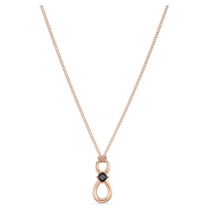 SWAROVSKI Infinity Pendant - Black & Rose Gold Tone Plated #5533722