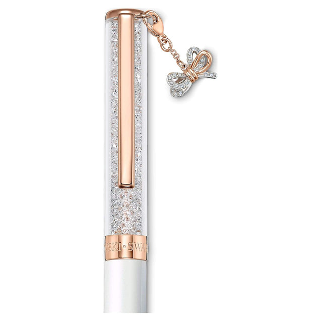 SWAROVSKI Crystalline Celebration 2021 Bow ballpoint pen - White & Rose gold-tone plated #5553339