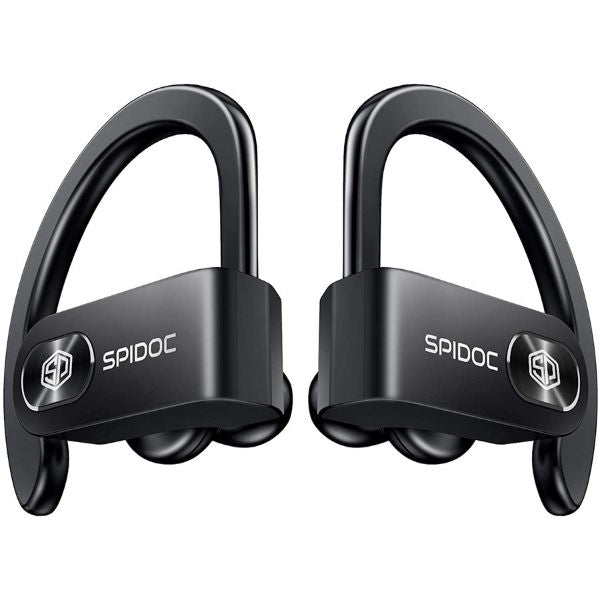 Spidoc Wireless Bluetooth Earbuds, with built-in microphone and charging case, Bluetooth 5.0 deep bass HiFi stereo in-ear true wireless headset, auto-pairing Bluetooth headphones binaural call earphones