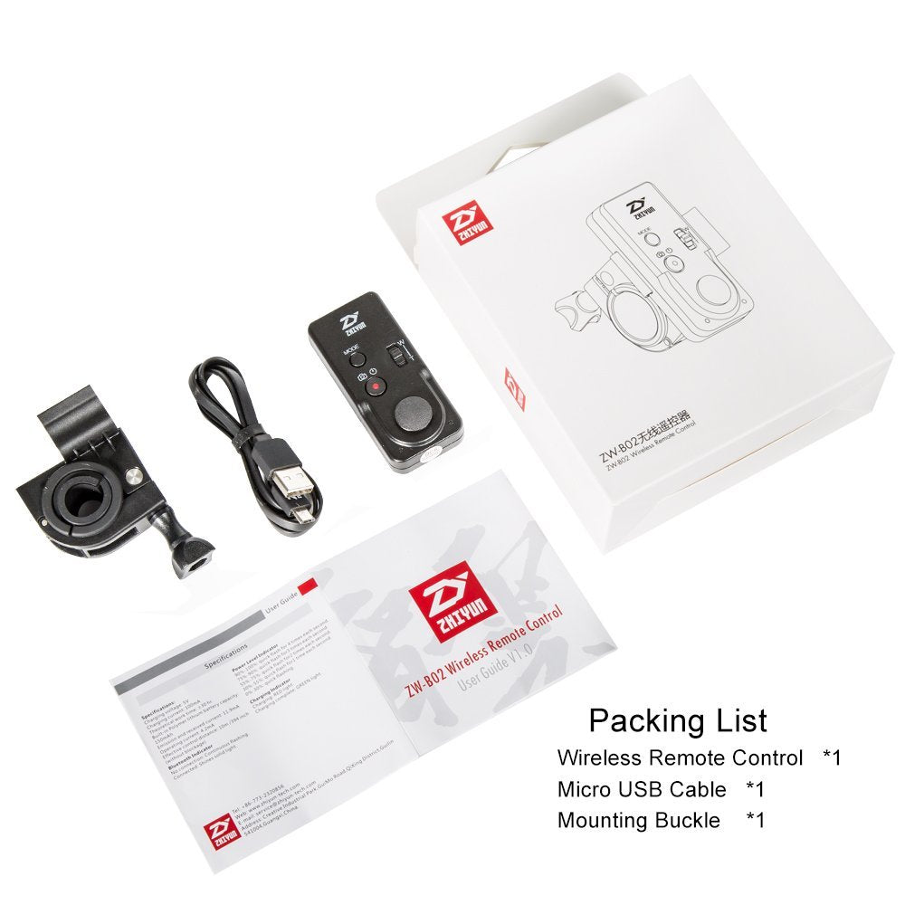 ZHIYUN Bluetooth Wireless Remote Control (ZW-B02) - GadgetiCloud