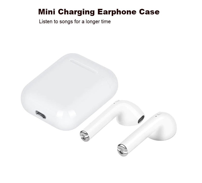 Wireless Earbuds, your true Bluetooth 5.0 stereo wireless headset, with charging case and built-in microphone, suitable for mobile phone/sports/gym/work, mini Hi-Fi in-ear stereo waterproof earphones