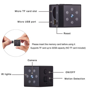 Thumb-Size Wireless Mini 1080P Night Vision Security Camera With 140° Wide-Angle Lens - GadgetiCloud