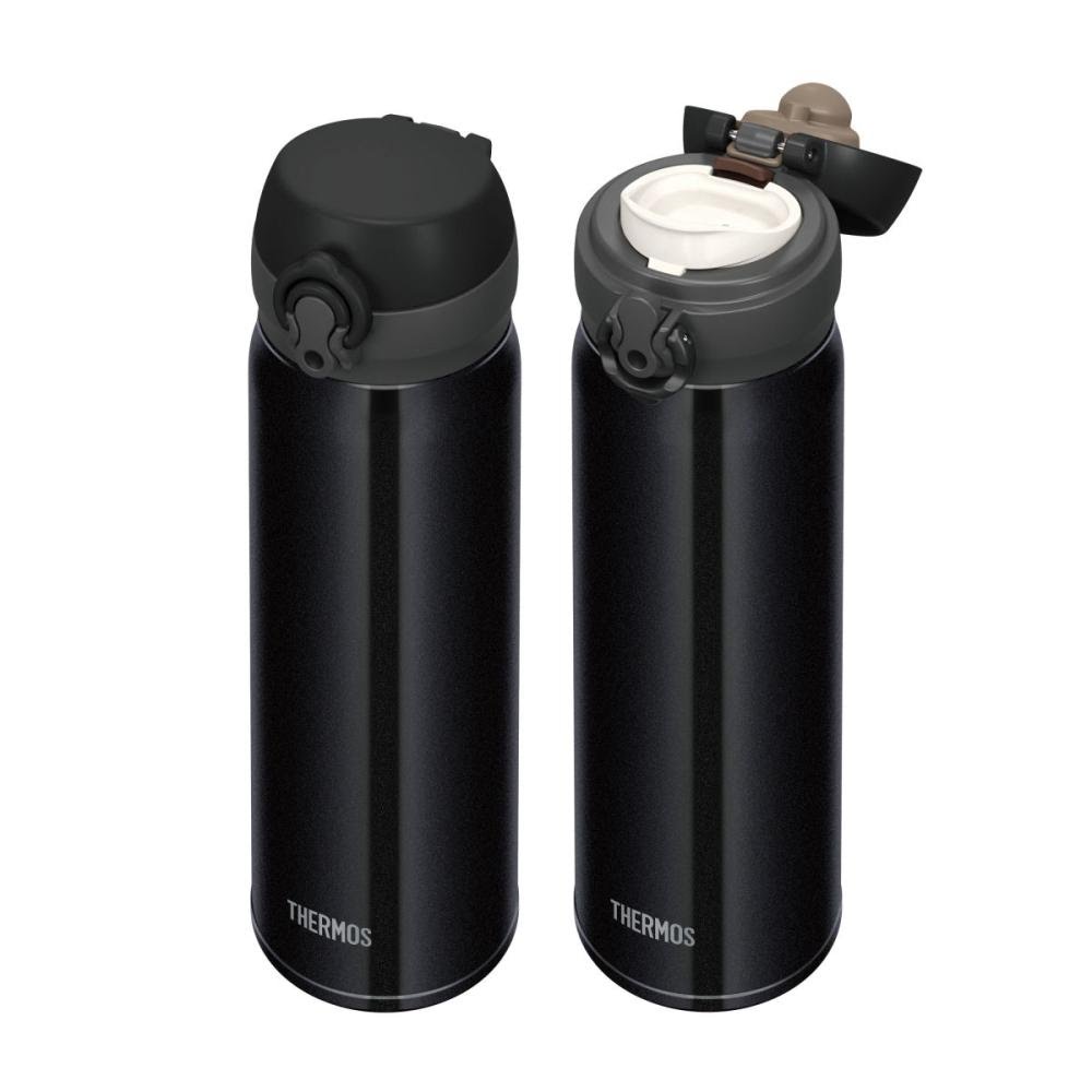 膳魔師Thermos JNL-504系列進口不鏽鋼便攜保溫水壺 - 五色可選（白/黑/粉/紅/藍）Products Thermos JNL-504 Stainless Steel Portable Insulated Water Bottle (Black) Side View