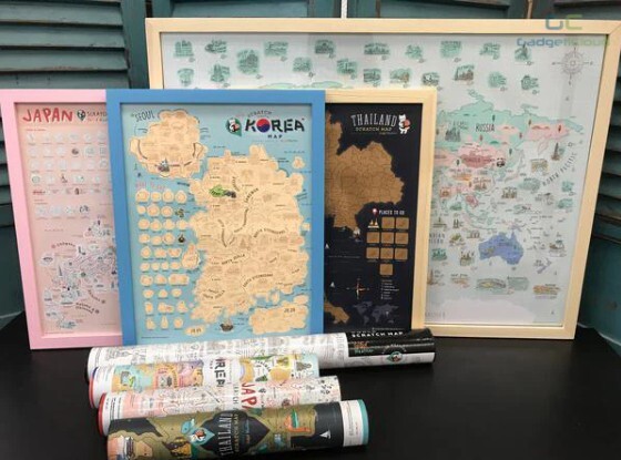 four scratch maps travel map deluxe map gadgeticloud good weather frame up