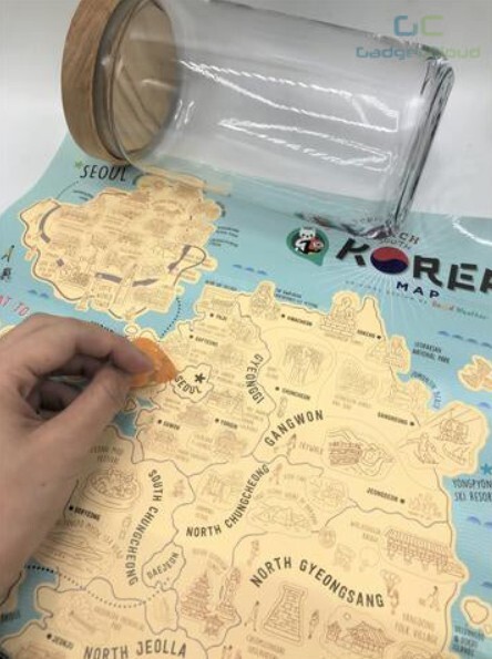 GadgetiCloud korea travel scratch map 韓國刮刮地圖 刮刮樂 korean stationery 